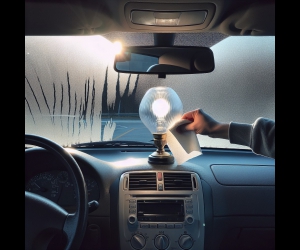 jak osuszyć lampę w samochodzie